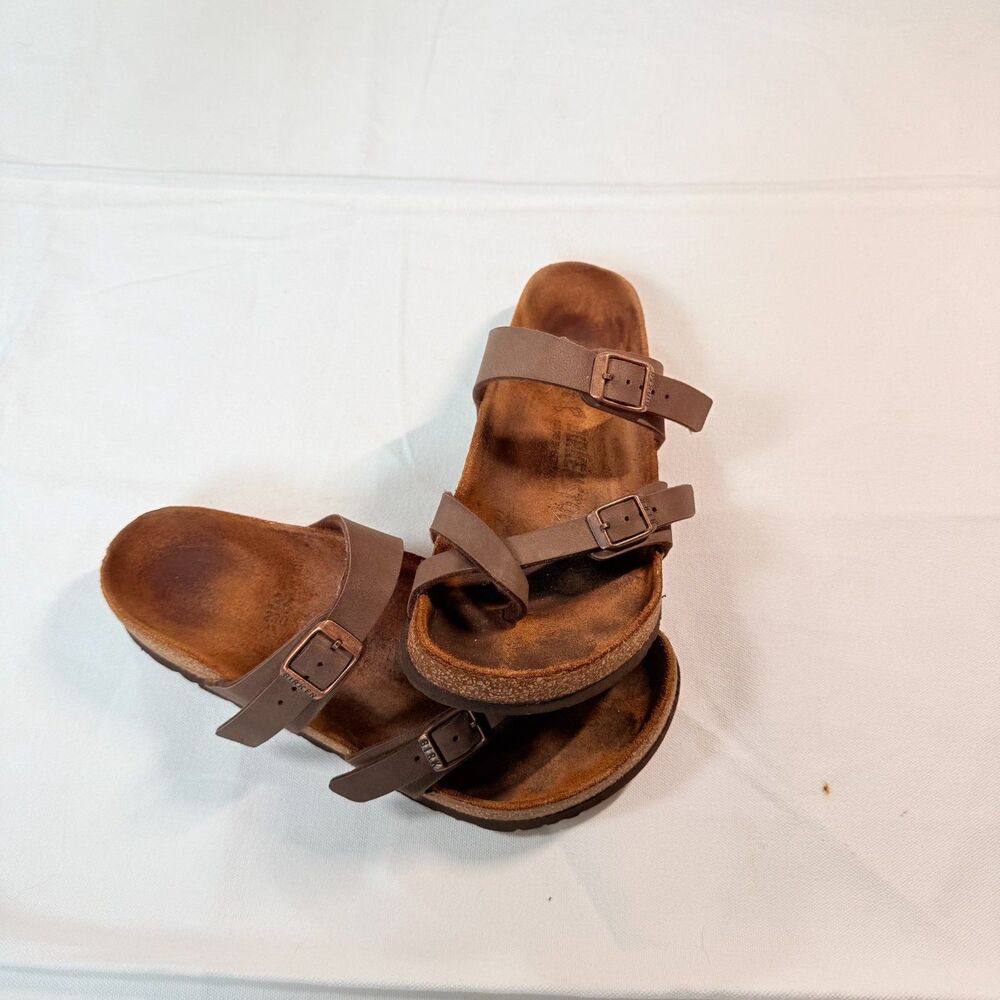 Birkenstock Mayari Sandal Women EU 36 US 5-5.5 Mocha Birko-Flor Strappy Buckle